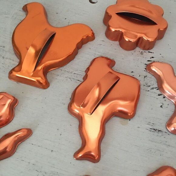 Vintage Copper Cookie Cutters | Lot of 7 - Picture 2 of 6